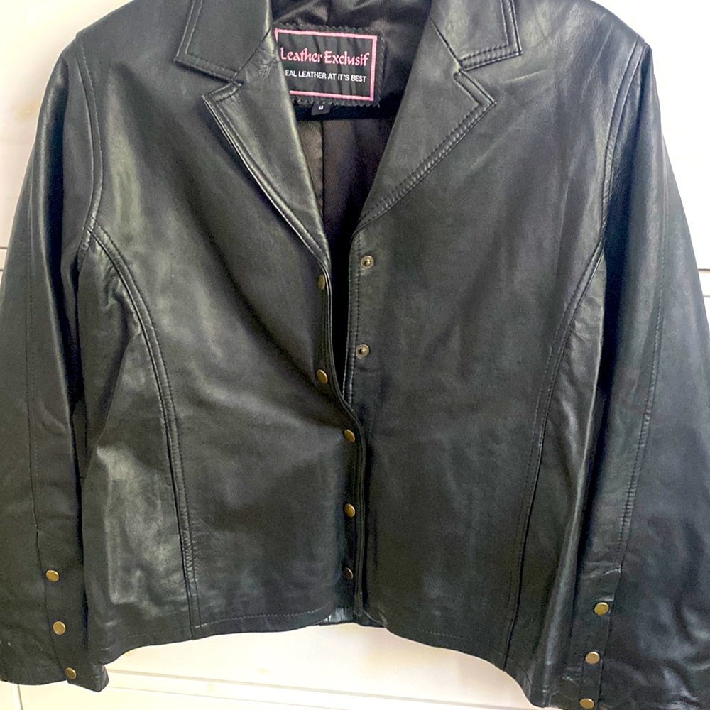 Beautiful black leather jacket